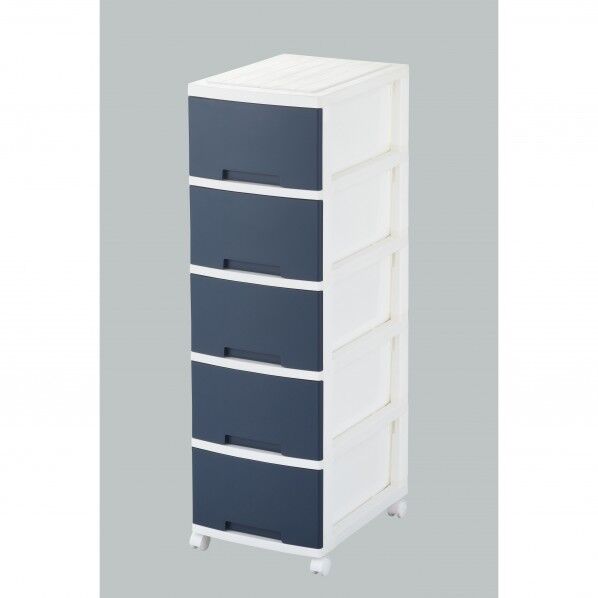 ニューライフスリム収納BOX5段ネイビー