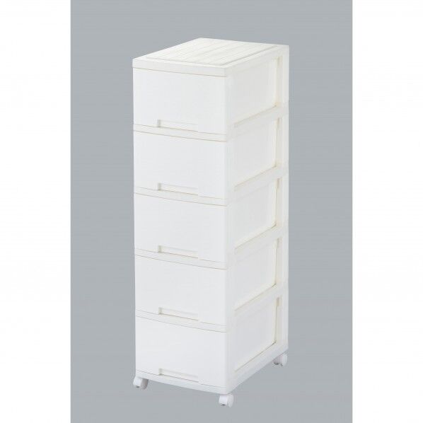 ニューライフスリム収納BOX5段ホワイト