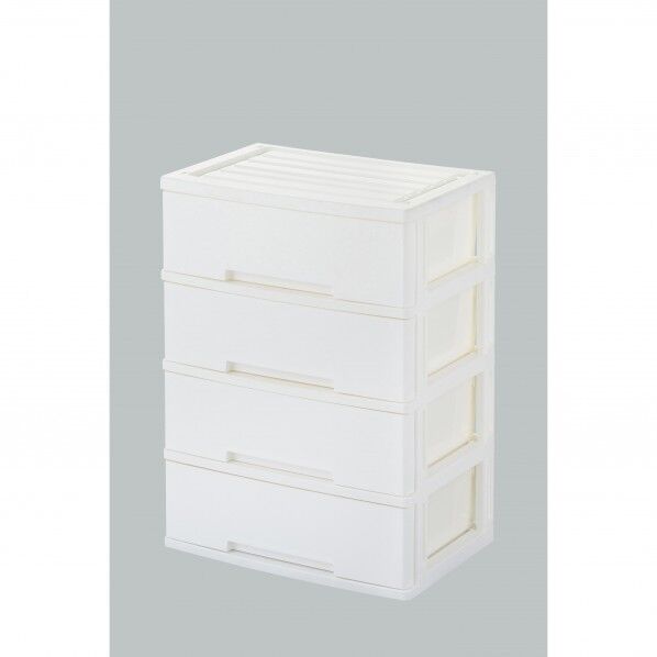 ニューライフワイド収納BOX4段ホワイト