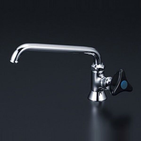 K16NDL 青キャップ付 立形自在水栓(樹脂ハンドル仕様)