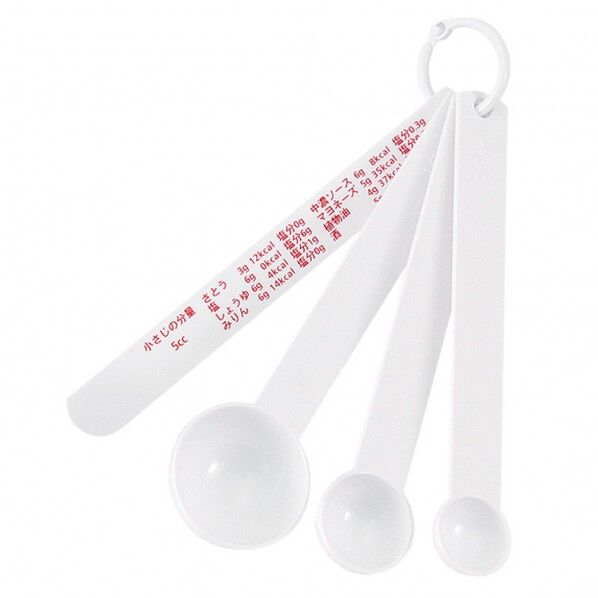 計量スプーン(大) 4pcセット スリキリ・ヘッター付 No.119A 1組