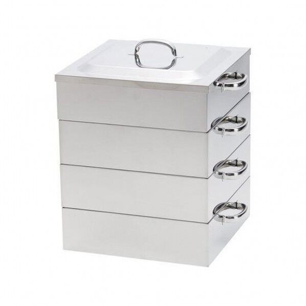 PE 18-8業務用角蒸器 3段36cm