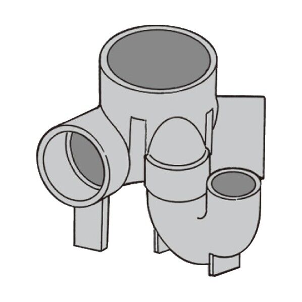 マエザワカセイ 前澤 M-UT45L右100x75S-150 45度トラップ M-UT45L 100x75S-150 1個