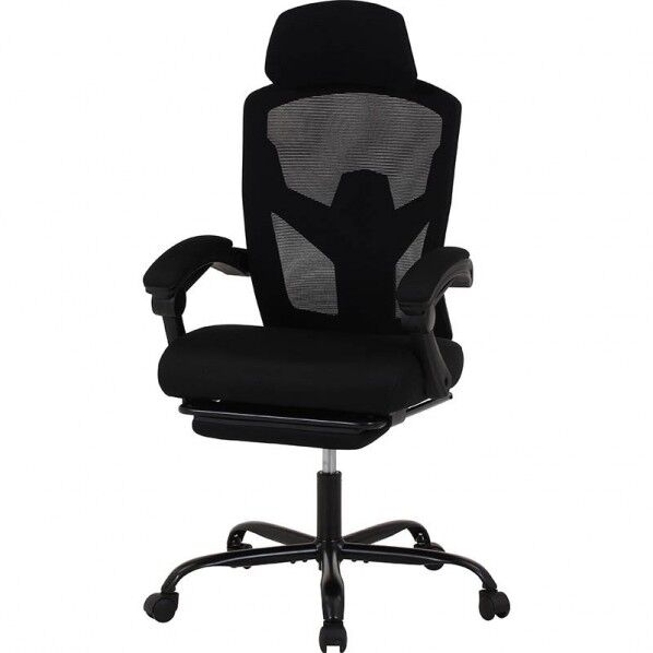 フジボウエキ メッシュリクライニングチェア スリープ2 BK 約幅660×奥行665×高さ1125mm ブラック 37911 1台...