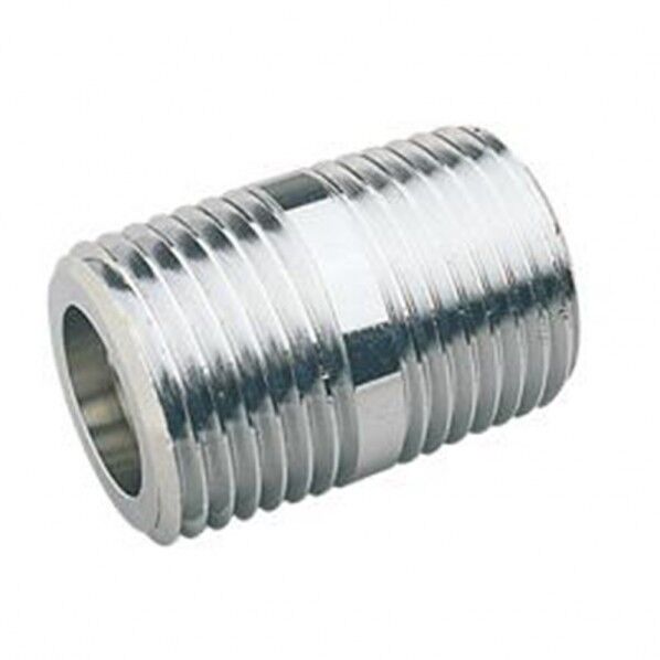 OK677 メッキ丸ニップル 25