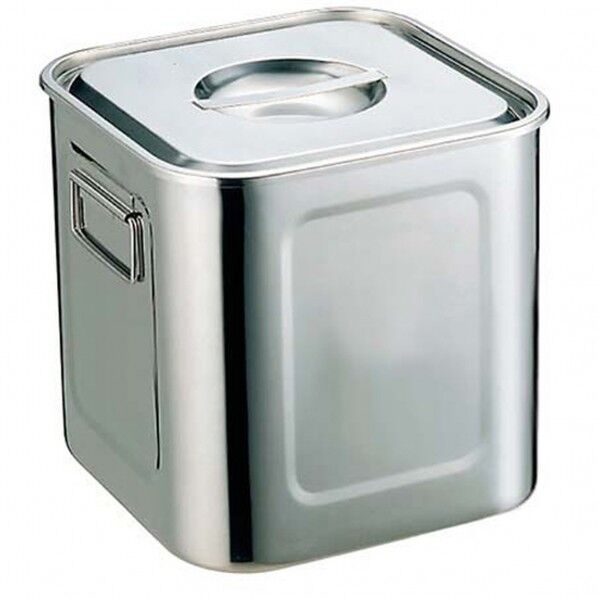 UK 18-8 角型 キッチンポット 手付