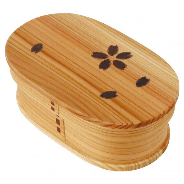 桜柄 曲げわっぱ弁当箱 B