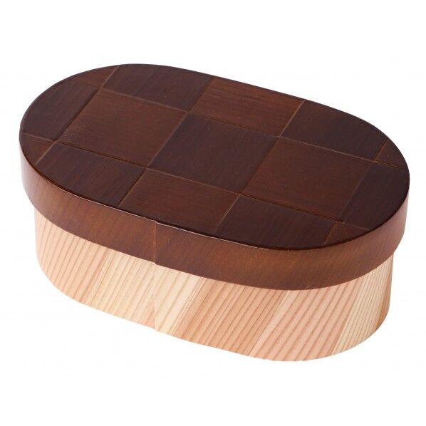 モダン弁当箱網代 チョコブラウン