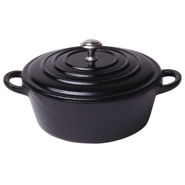 健康料理鍋 丸型 ブラック