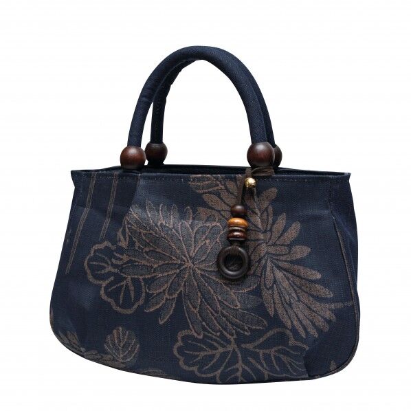 藍渋染 マロン(アオリ手提げ)