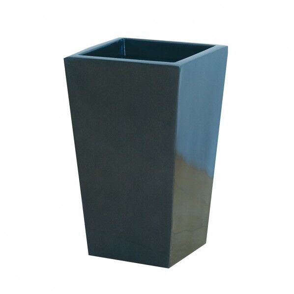 スクウェアーポット(L-35型)(メタリックグレー)(G-L) 1点