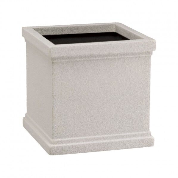 グラスファイバー*大型鉢カバー* クラウン CS40型 ホワイト 深型 スクエア (400×400×高さ400mm) 1点