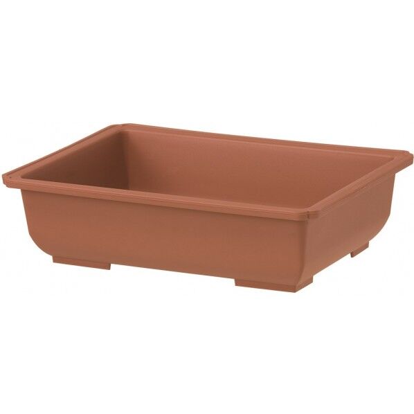 大和プラ販 長方鉢 10号 ブラウン 1点