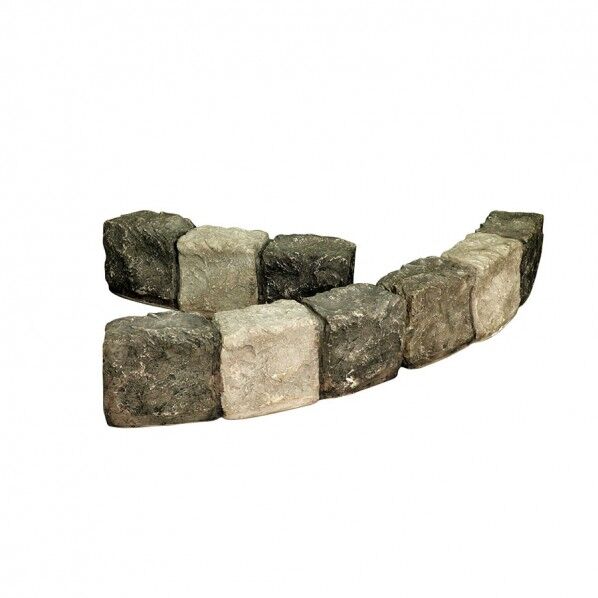 グラスファイバー ストーン三連フェンス R43型 カーブタイプ (430×90×高サ130mm) 1個