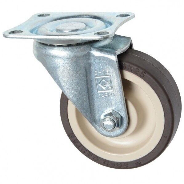 東正車輌 ゴールドキャスター 中荷重 自在キャスター 75φウレタン車 SJ-75UB 1個