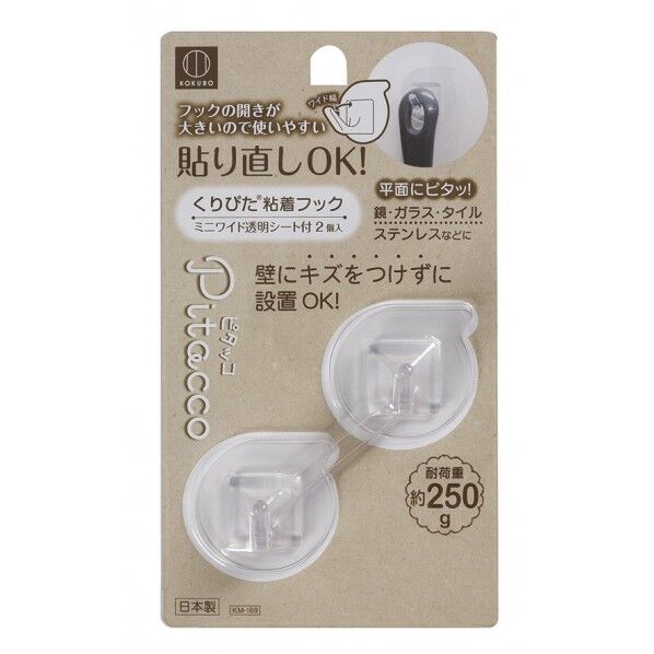 Pitacco くりぴた粘着フック ミニワイトﾞ