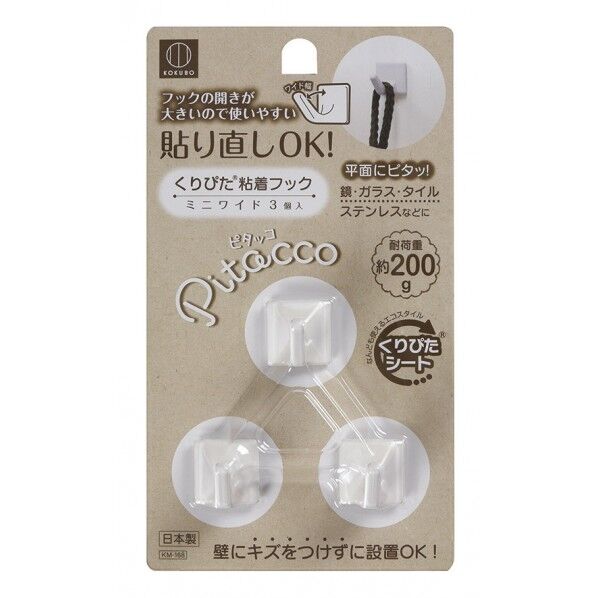 Pitacco くりぴた粘着フック ミニワイトﾞ