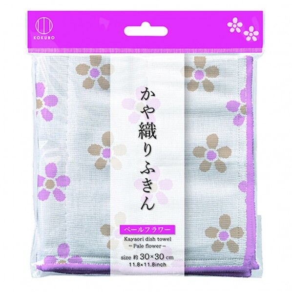 かや織りふきん ペールフラワー
