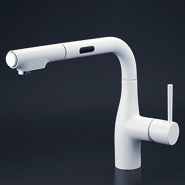 KVK シングルシャワー付混合栓(センサー付)(eレバー) 電池 マットホワイト KM6111DECM4 1個...