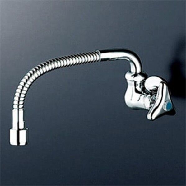 K10FL-R40 横形自在水栓(400mmフレキパイプ付)