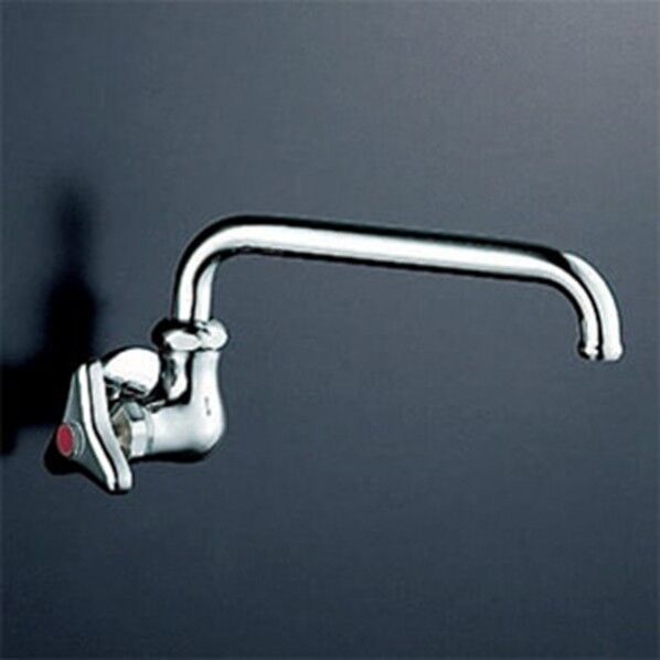 KVK 横自在水栓左ハンドル240mmパイプ付K10VL-R24 1個