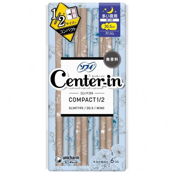 センターインコンパクト ふわふわ 多い日の夜用 6枚