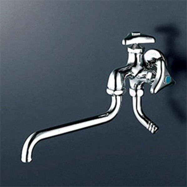 KVK 横水栓 13 2口・自在・ホース接続・逆止 K21J 1個