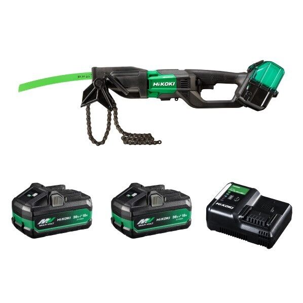 HiKOKI(ハイコーキ) 36V 充電式 パイプソー レシプロソー セット品(電池2個・充電器・ケース付) アグレッシブグリーン CR36DYA (2WPZ) 1点...