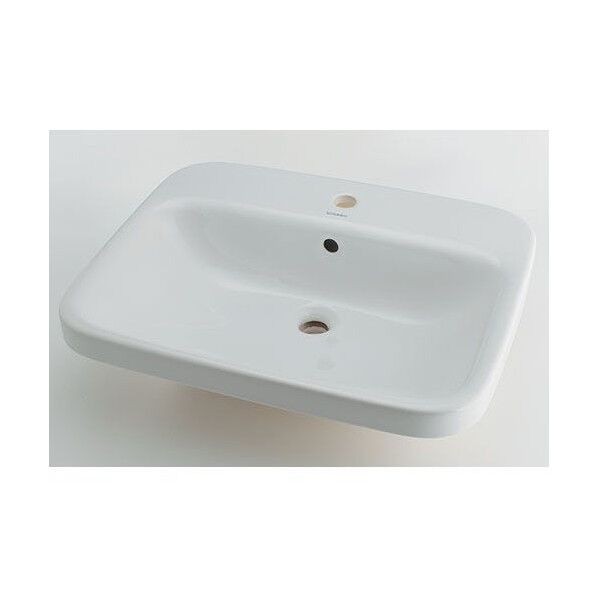 角型洗面器 白(ホワイト) 切込寸法W576×D455ミリ(角R75) 6.5ℓ #DU-0374620000 1個