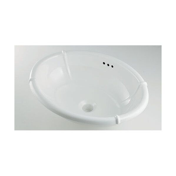 丸型洗面器 白(ホワイト)・金(ゴールド) #LY-493209 1点