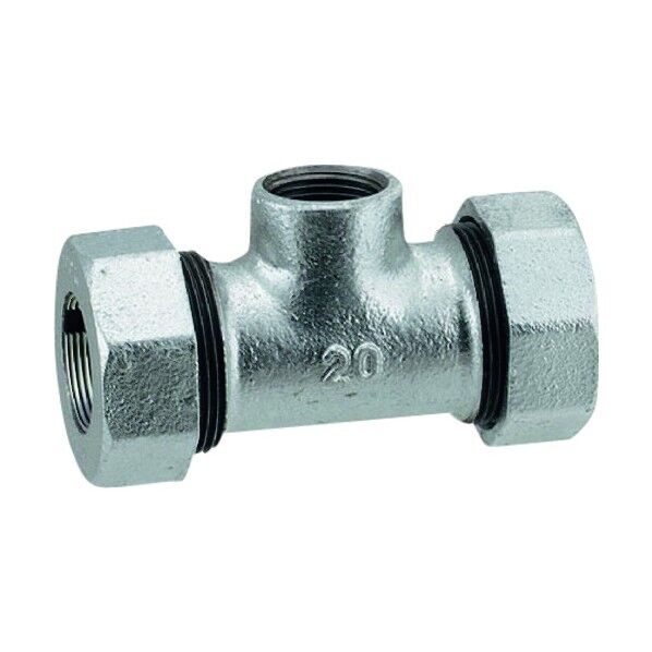 3管兼用ジョイント ネジつきチーズ(白)