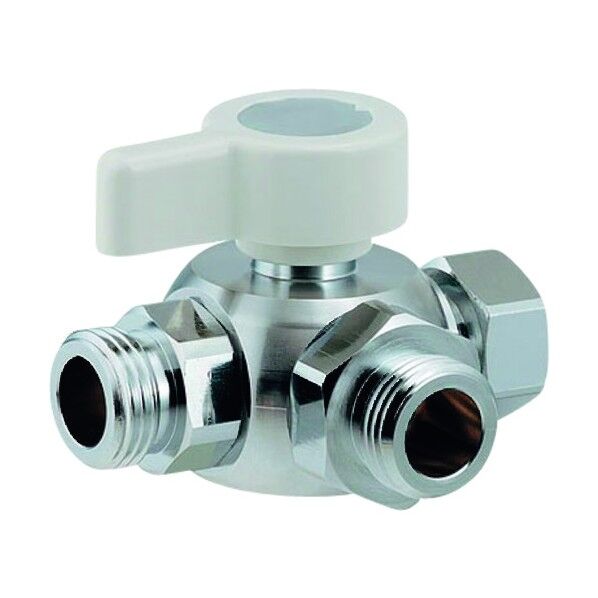 三方ボール切替弁(片ナット・止水機能つき)