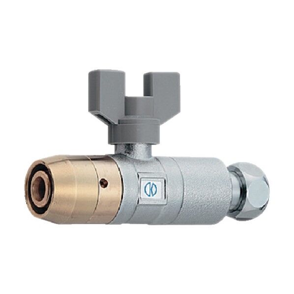 メタカポリ逆止弁つきボールバルブ(ワンタッチ) ナット付