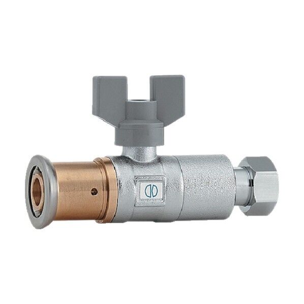 逆止弁つきボール止水栓(ワンタッチ) 片ナットつき