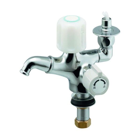 双口回転立水栓(ストッパーつき)