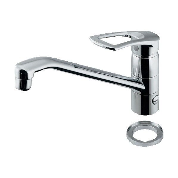 シングルレバー混合栓(分水孔、取付アダプターつき)