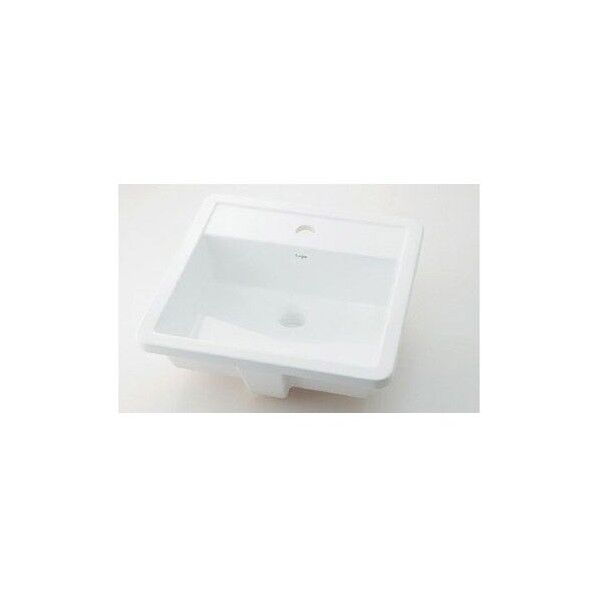 角型洗面器 白(ホワイト) 493-075 1点