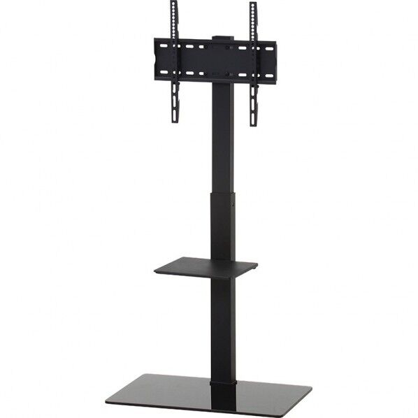 フジボウエキ ガラスTVスタンド BK 約幅650×奥行400×高さ1460mm ブラック 85982 1台...