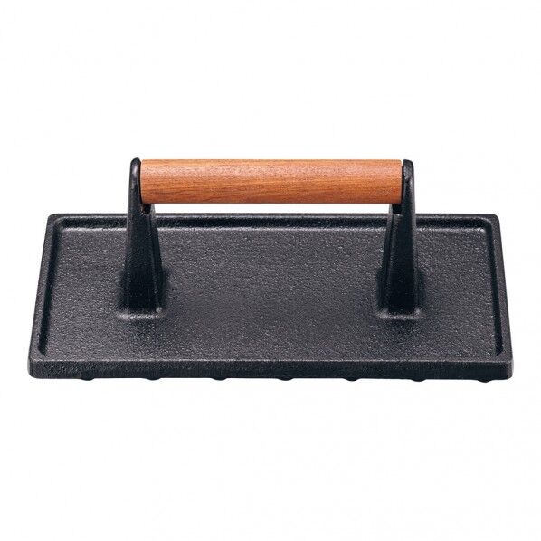 鋳鉄 ミートプレス 木柄レクタングル