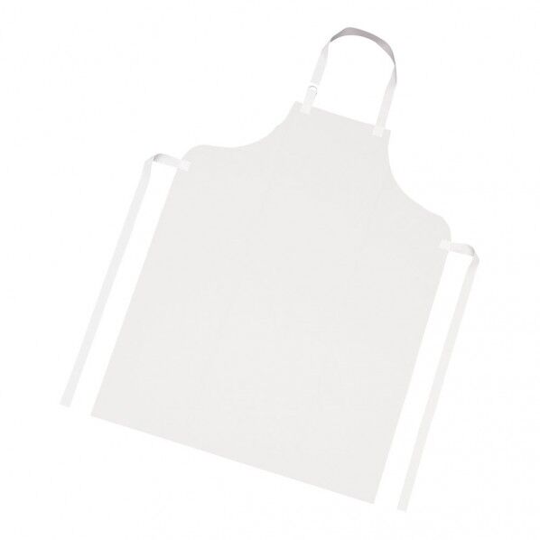 ウレタンフィルム胸付前掛首紐調節機能付き