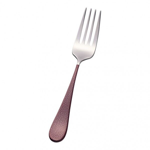 18-8エナメルレッド デザートフォーク