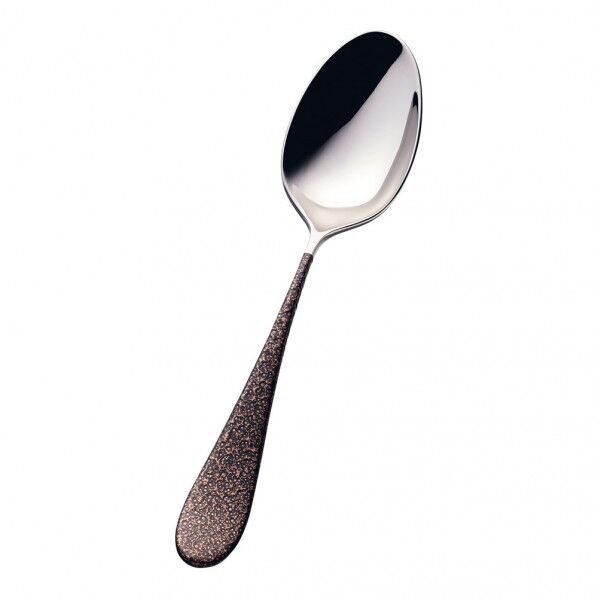 18-8エナメルブラウン デザートスプーン