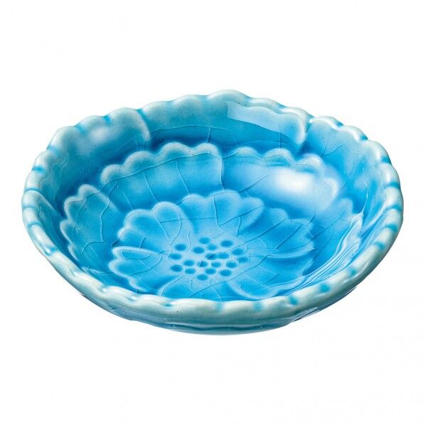 トルコ貫入ボタン豆皿