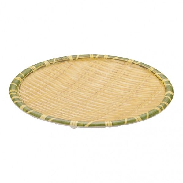 メラミン竹模様丸皿 イエロー S QML8501 1個