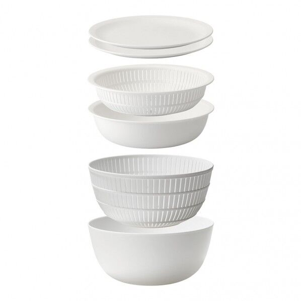 米とぎにも使えるザルとボウル6点セット