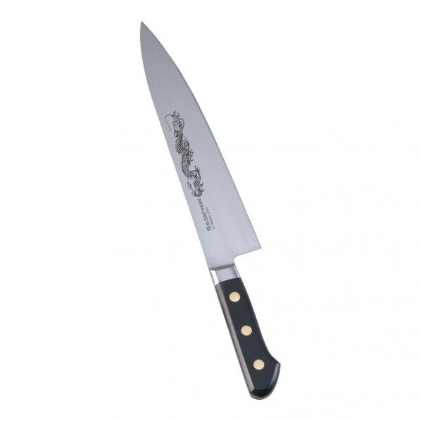 スウェーデン鋼(龍彫刻入)牛刀