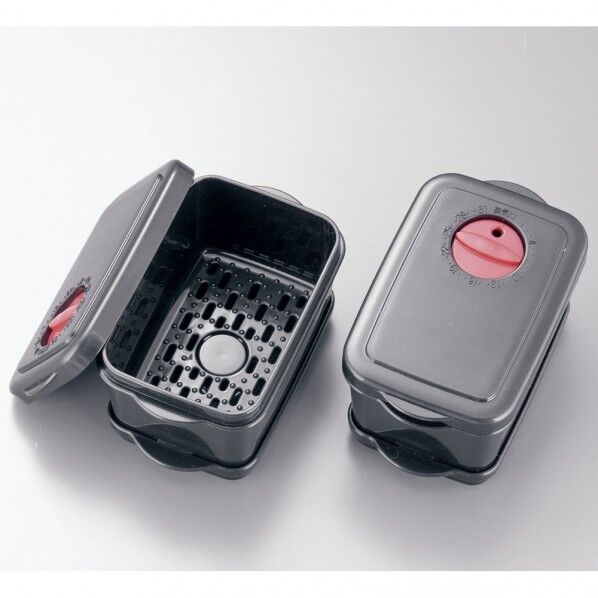 竹炭入りごはん用スチーマー保存容器(2個入) 約1杯分 ASTO501 1個