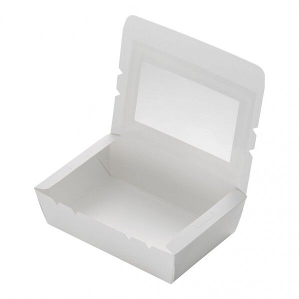 窓付きランチボックス(50入) 白 S XLV0702 1個