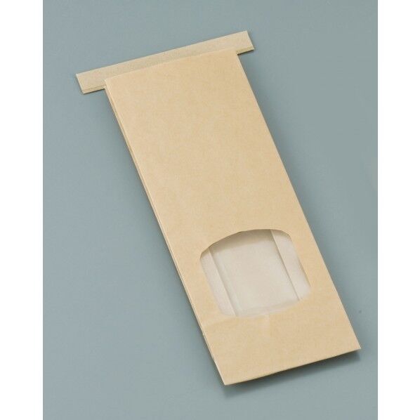 クラフト窓付きティンタイ袋(ワイヤー付)(500枚入) S GHK0701 1個