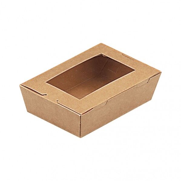 窓付きランチボックス クラフト(50入)